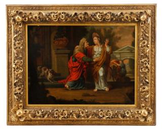 Appraisal: Italian School Figural Capriccio Oil Italian School first half th