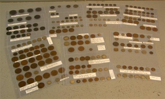 Appraisal: Collection of coins including four Georgian cartwheel pennies and