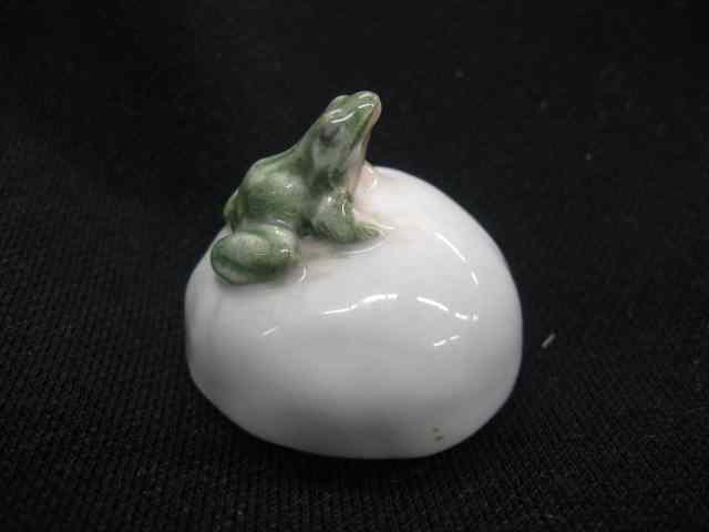 Appraisal: Royal Copenhagen Porcelain Figurine of a Frog on cheese ''