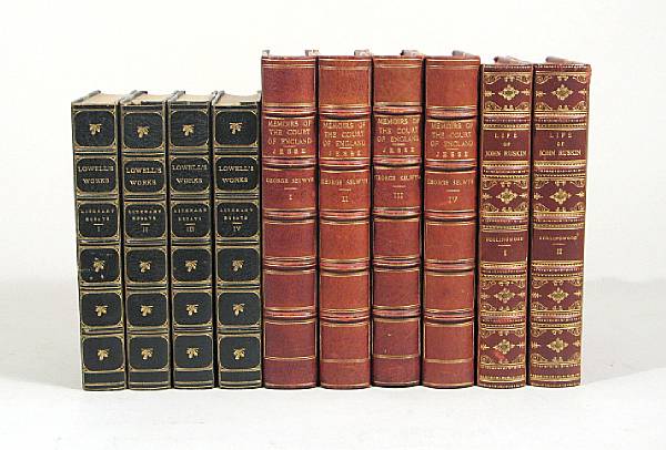 Appraisal: BINDINGS vols including Jesse John Henage Memoirs of the Court