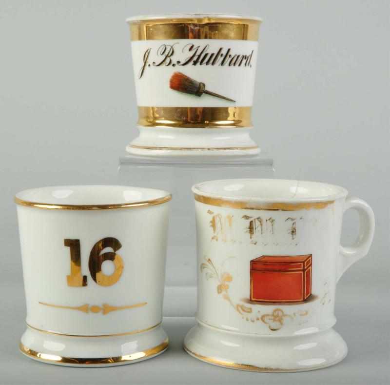 Appraisal: Lot of Shaving Mugs Description Includes one number mug with