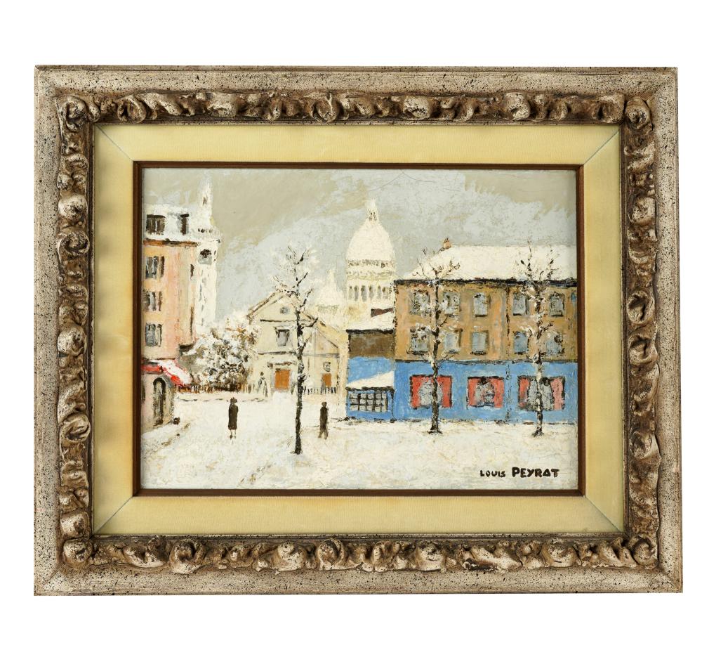 Appraisal: LOUIS PEYRAT - MONTMARTRE UNDER SNOWoil on canvas signed lower