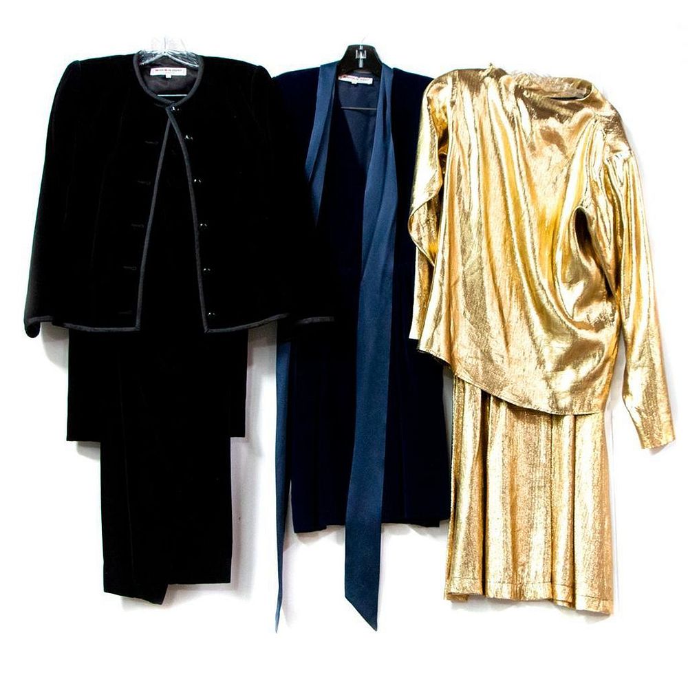 Appraisal: Yves St Laurent Rive Gauche Clothing including blue velvet dress