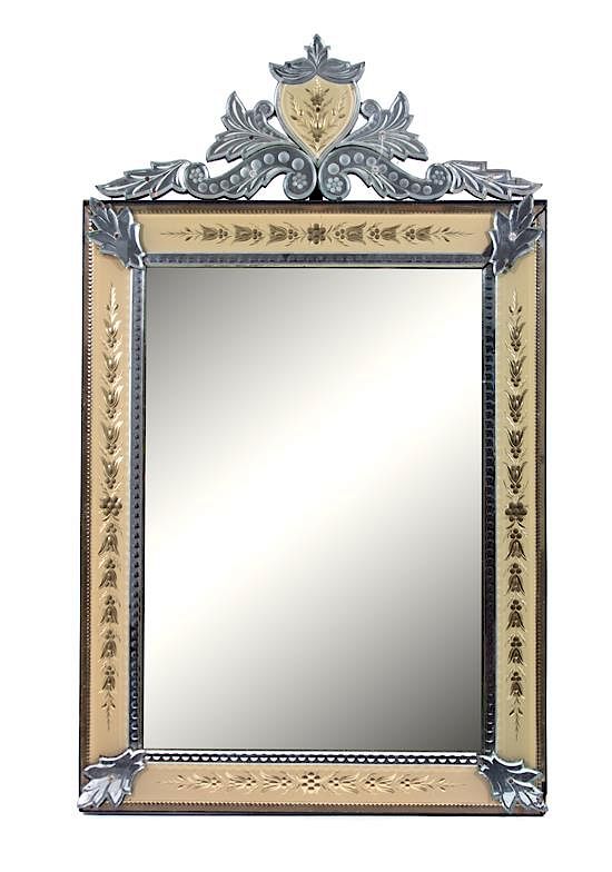 Appraisal: A Venetian Style Glass Framed Mirror Height x width inches