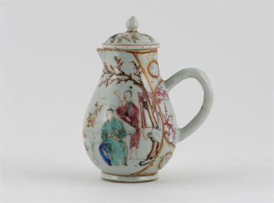 Appraisal: A Chinese famille rose milk jug and cover painted with