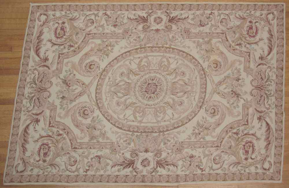 Appraisal: FRENCH AUBUSSON NEEDLEPOINT TAPESTRY Approx '' x ''