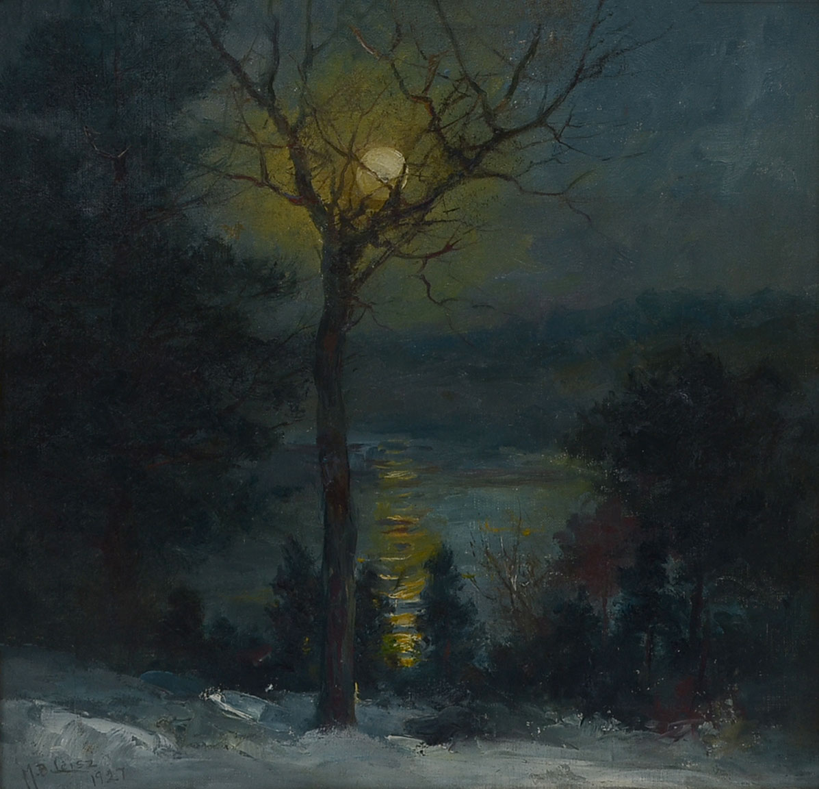 Appraisal: LEISZ Mary American - ''A Misty Night'' Oil on Canvas