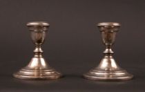 Appraisal: Gorham Sterling Silver Candlesticks Pair of simple sterling silver candlesticks