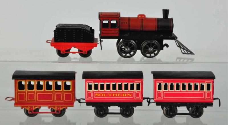 Appraisal: German Wind-Up Passenger Train Set Pre-war Made by KBN Includes