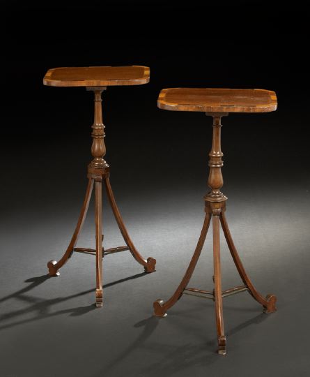 Appraisal: Pair of Victorian Mahogany Occasional Tables third quarter th century