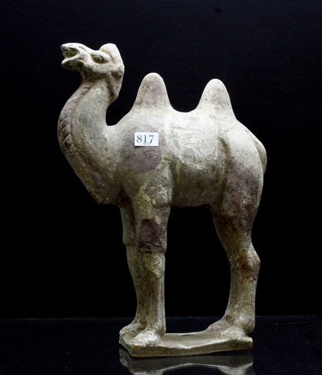 Appraisal: A Tang stone figure of a camel th century with