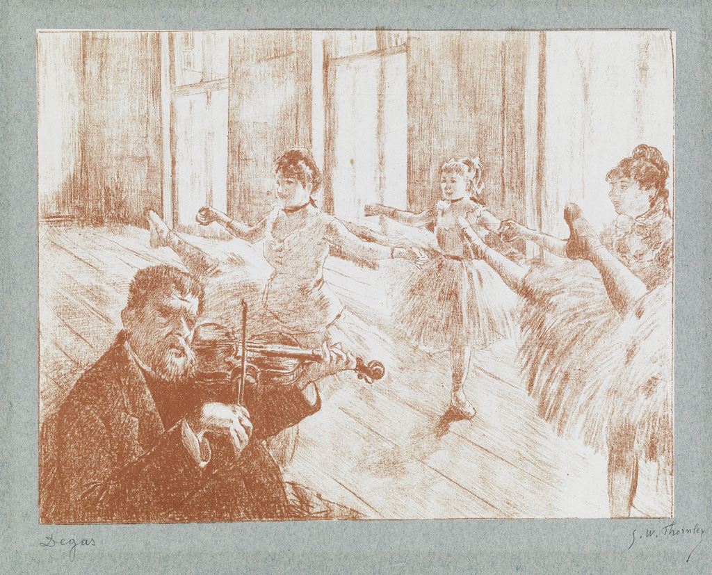 Appraisal: EDGAR DEGAS and GEORGE W THORNLEY A la Barre Lithograph