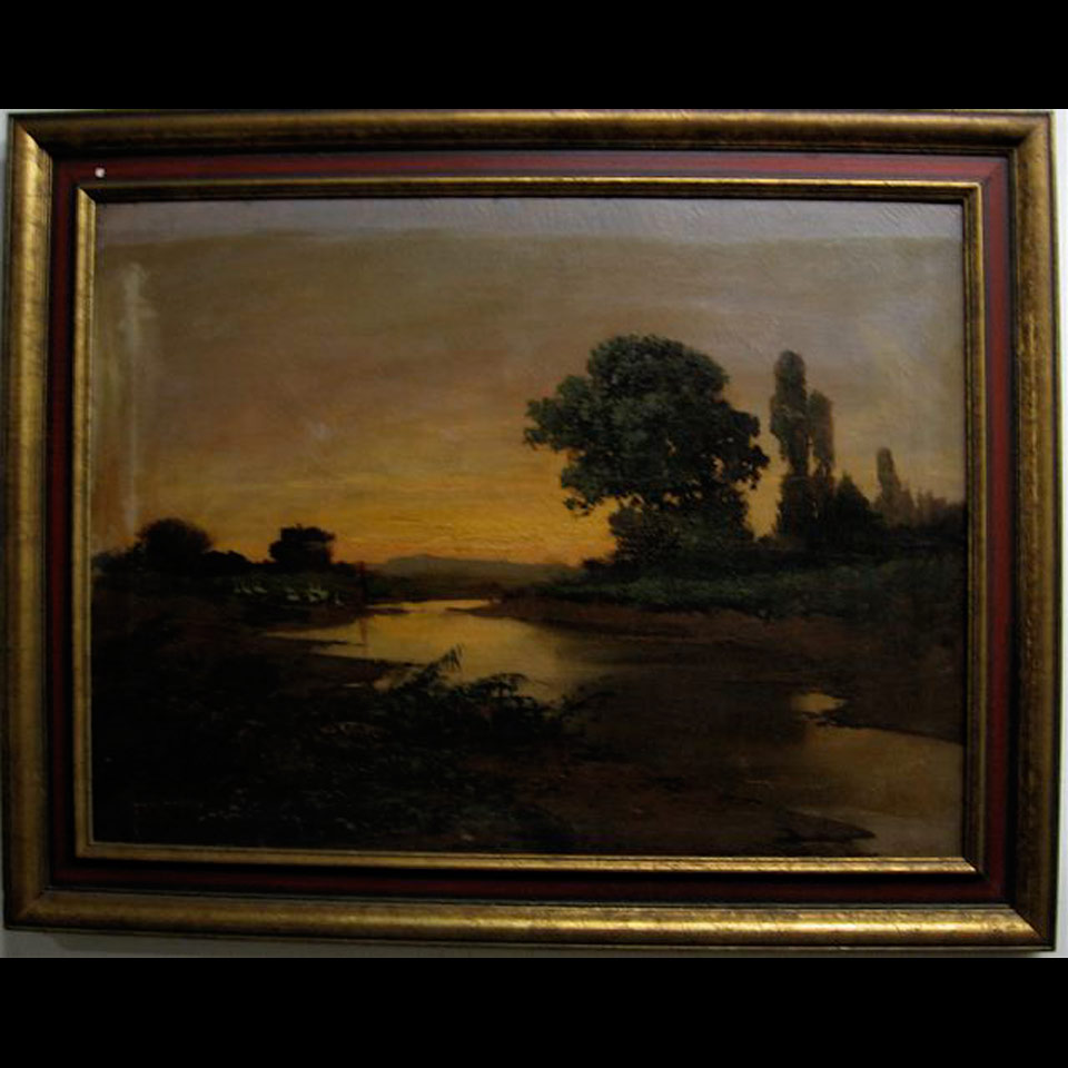 Appraisal: LASZLO NEOGRADY - HUNGARIAN EVENING APPROACHING OIL ON CANVAS Condition