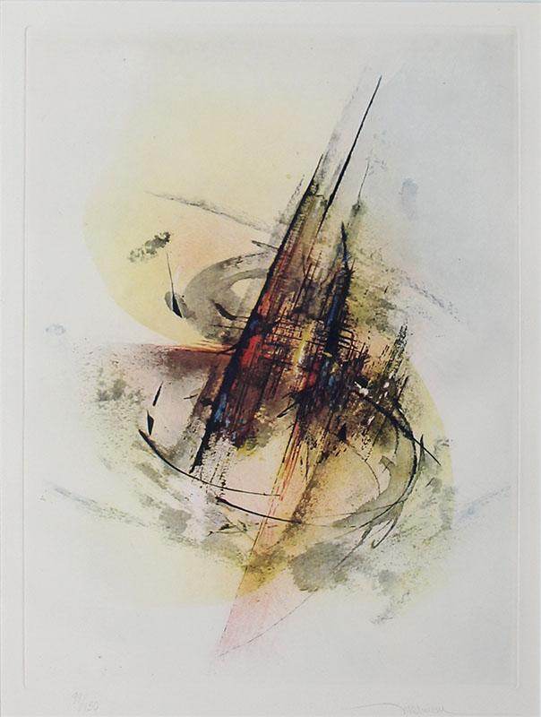 Appraisal: NIERMAN Leonardo Mexican - Abstract Composition Lithograph sight size ''