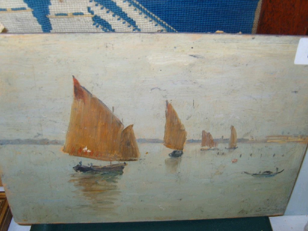 Appraisal: An early th century oil painting on board of a