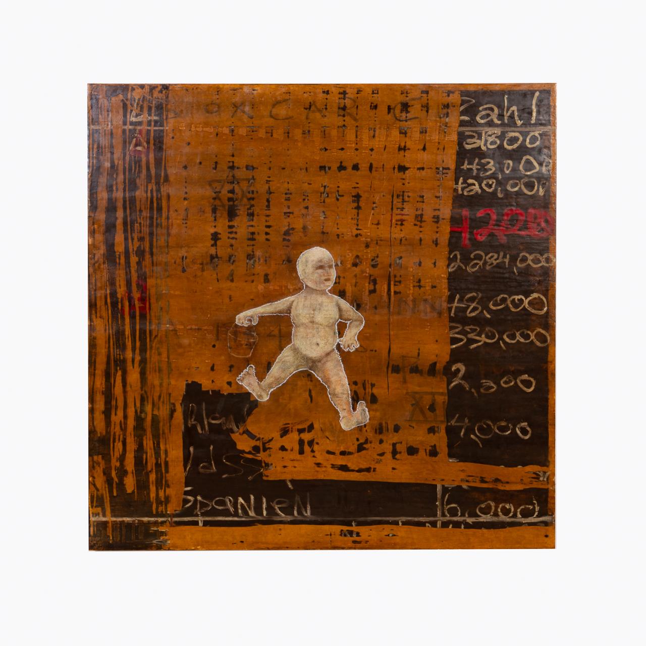 Appraisal: TONY HERNANDEZ ZEKE FIGURAL ENCAUSTIC O B Tony Hernandez American