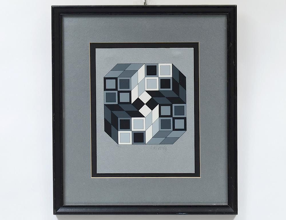 Appraisal: VICTOR VASARELY Hungarian - Untitled Signed in pencil l r