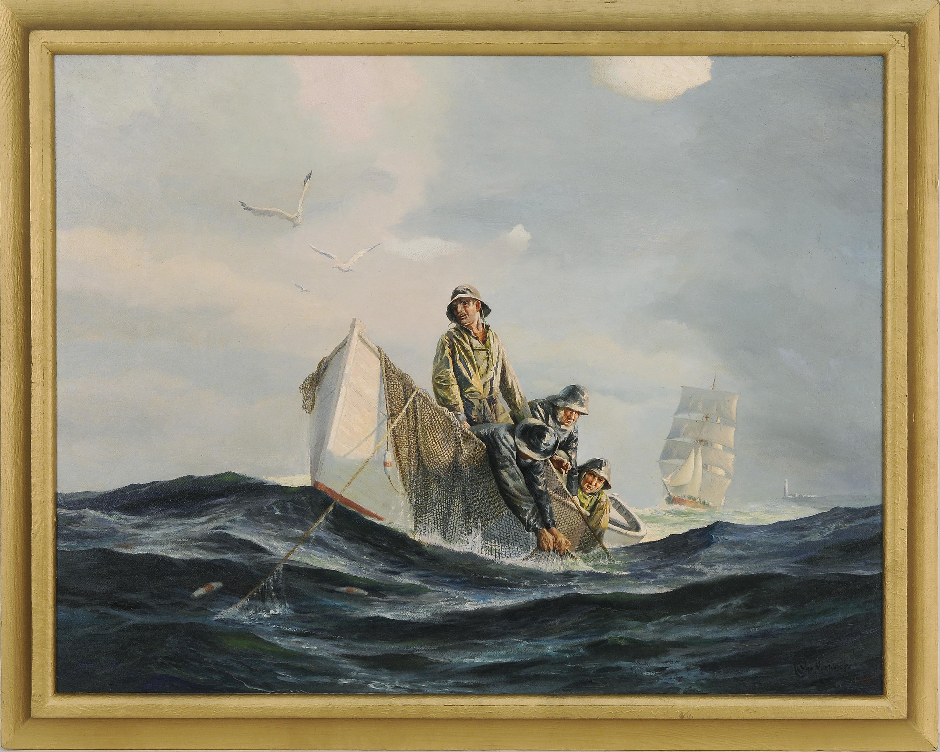 Appraisal: CHESTER VAN NORTWICKAmerican - Hauling the nets Signed lower right