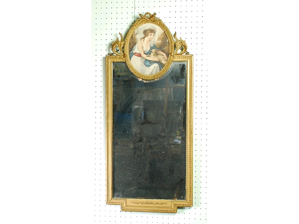 Appraisal: TWENTIETH CENTURY GILTWOOD AND GESSO FRAMED PIER MIRROR in the