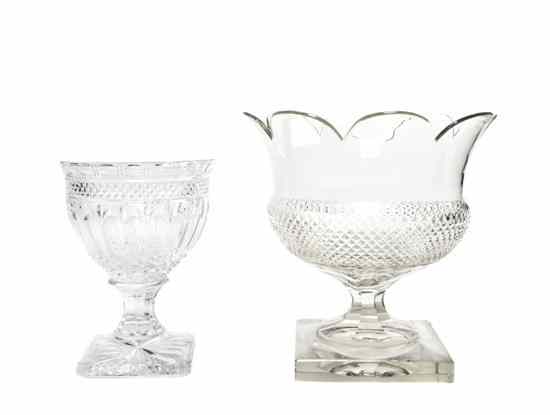 Appraisal: A Cut Glass Compote of baluster form raised on a