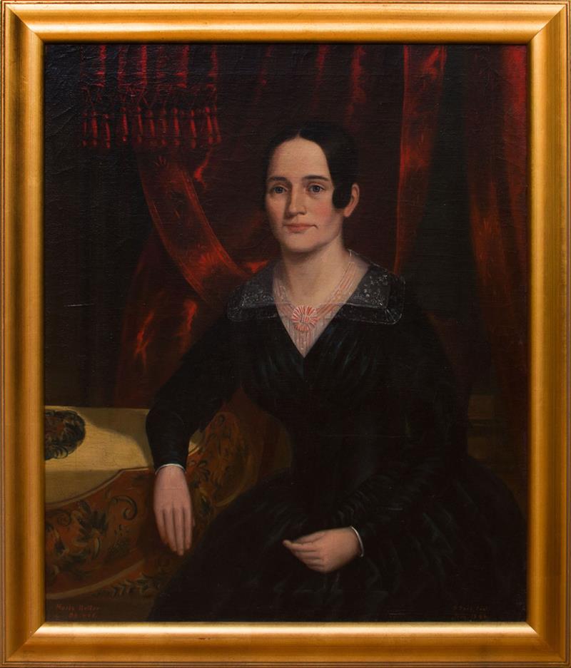 Appraisal: TH CENTURY SCHOOL PORTRAIT OF MARIA BUTLER Oil on canvas