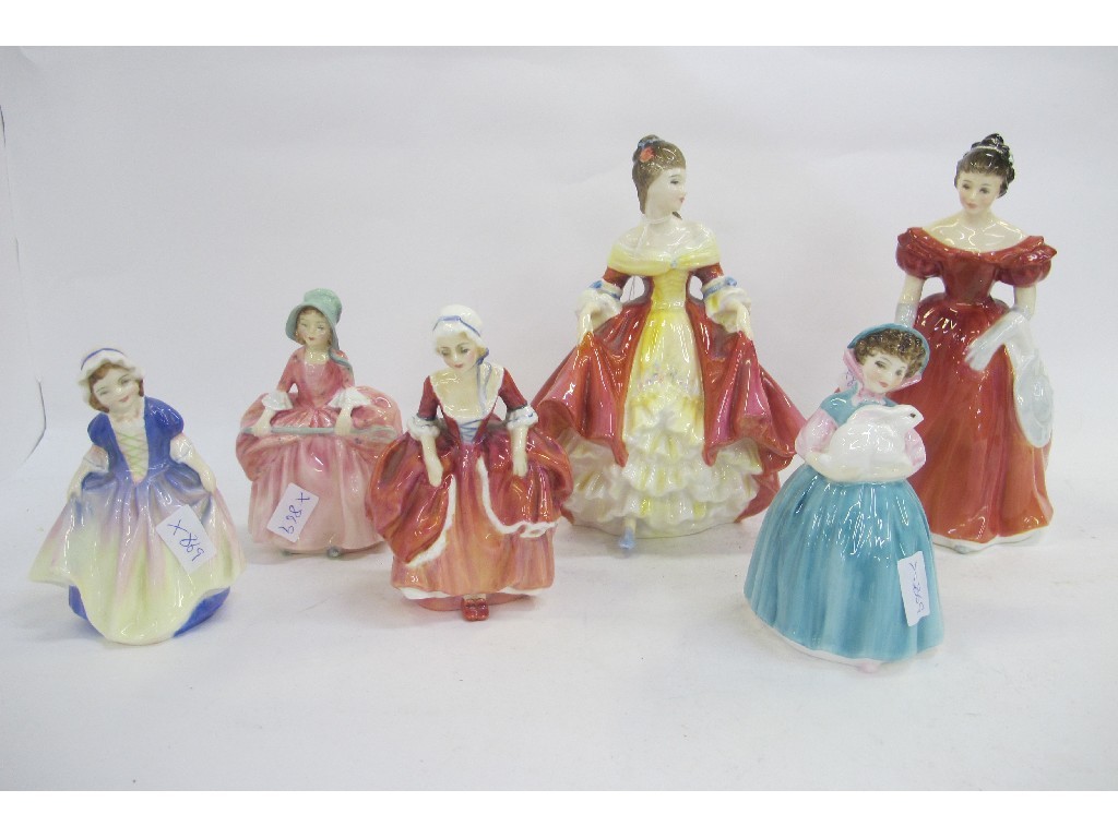 Appraisal: Six Doulton ladies including Southern Belle HN Winsome HN Bo