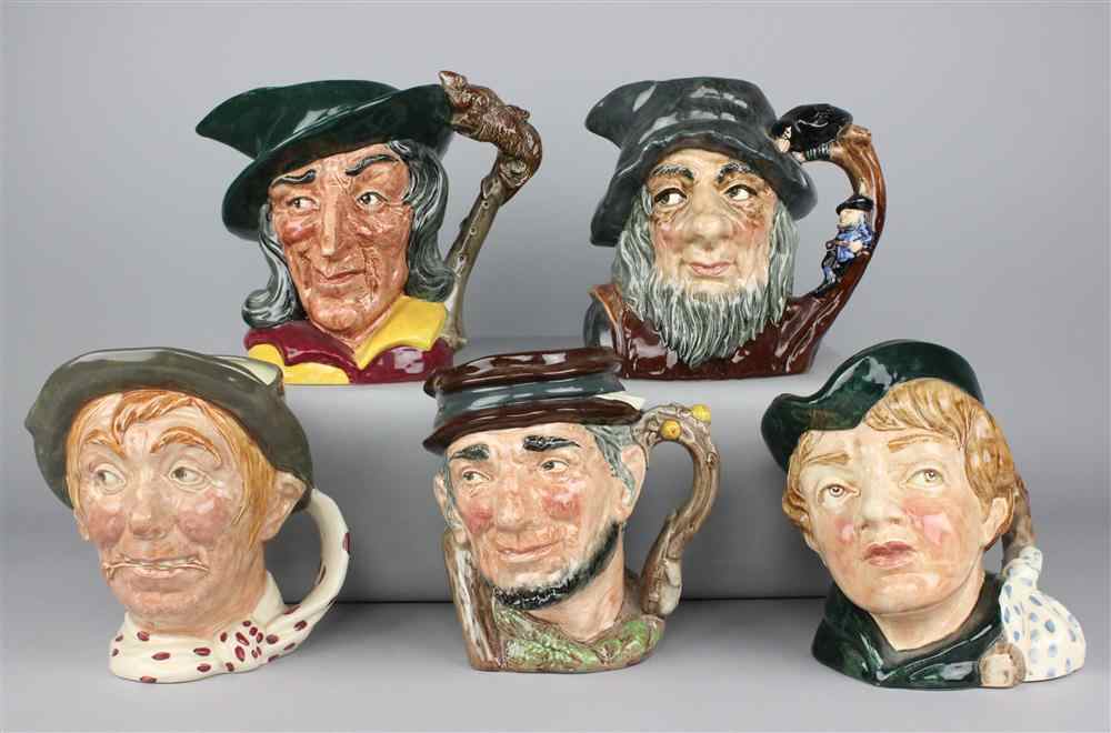 Appraisal: ROYAL DOULTON FOLKTALE CHARACTER JUGS 'JOHNNY APPLESEED' D Pied Piper