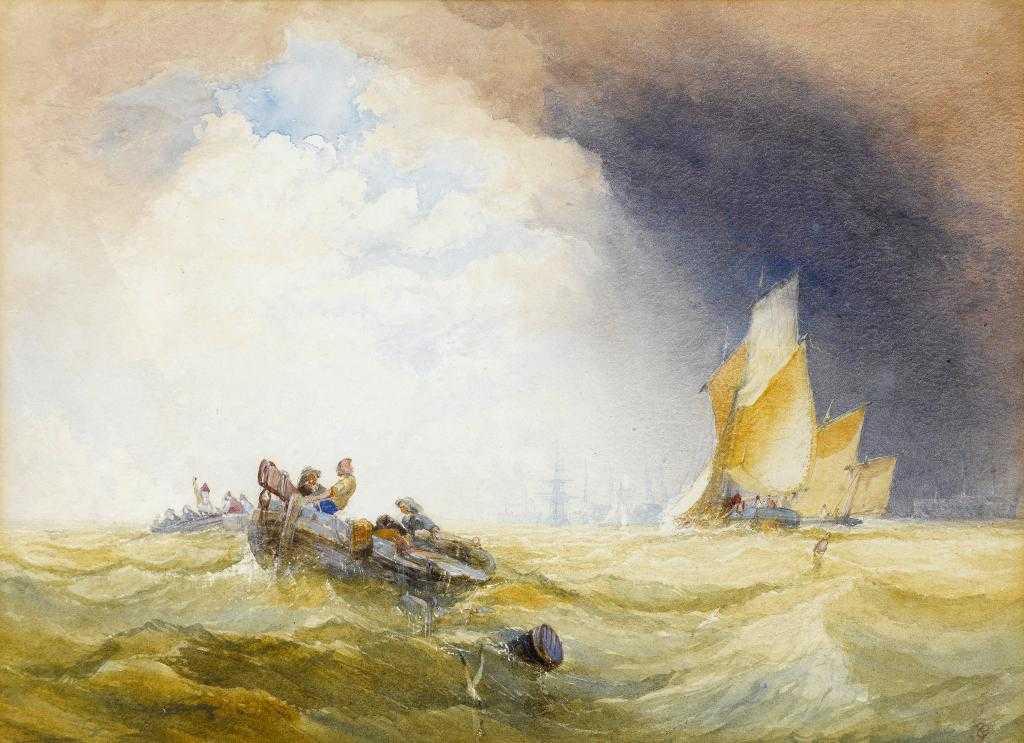 Appraisal: CHARLES BENTLEY - FISHERMEN HAULING IN THEIR NETS signed with