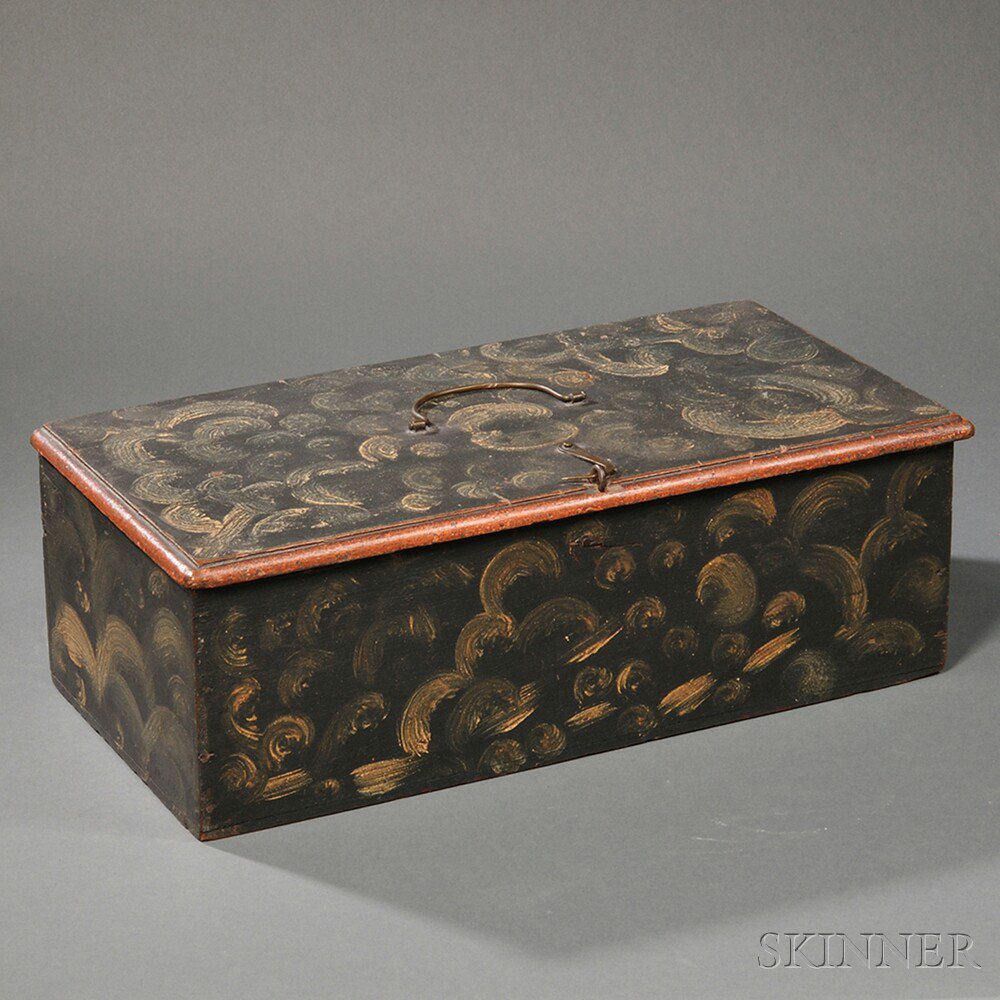 Appraisal: Paint-decorated Document Box Pennsylvania late th early th century the