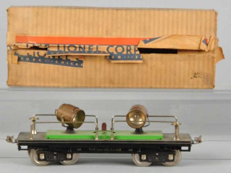 Appraisal: Lionel Standard Gauge No Searchlight Car Description American Bright lettering