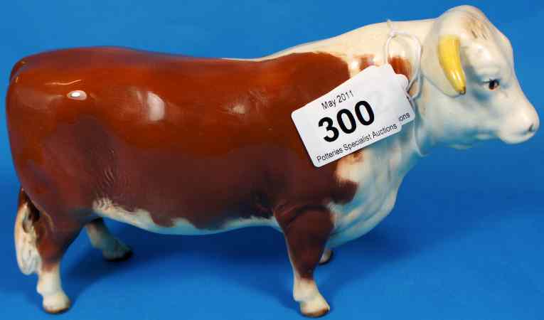 Appraisal: Beswick Hereford Bull Model restored horns