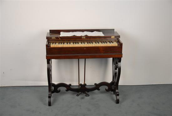 Appraisal: A L th C Portable Pump Organ unmarked with ivory