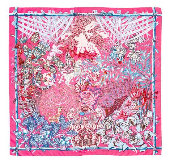 Appraisal: Sale Lot An Hermes cm Silk Scarf Mythes at Metamorphoses