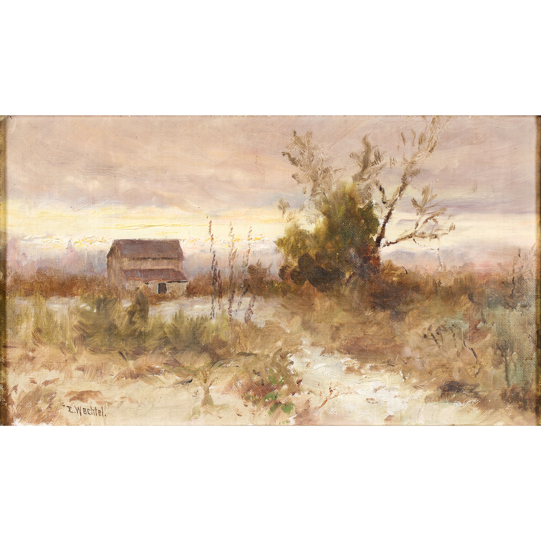 Appraisal: PAINTING ELMER WACHTEL Elmer Wachtel American - Evening View oil