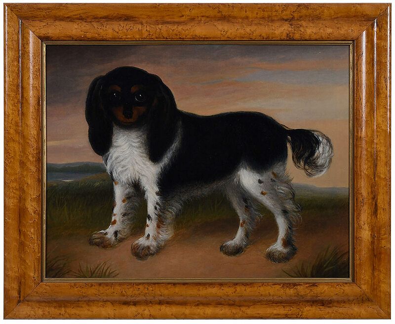 Appraisal: British School Dog Painting th century Cavalier King Charles Spaniel