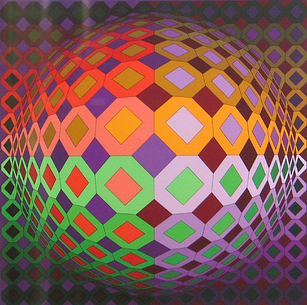 Appraisal: Victor Vasarely Hungarian - Combokta from Album vi-va Color screenprint