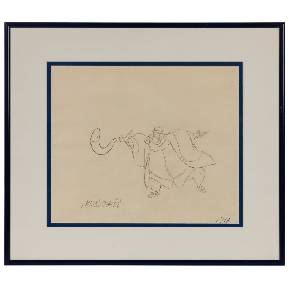 Appraisal: MARC DAVIS AMERICAN - DISNEY KING HUBERT PENCIL ON PAPER