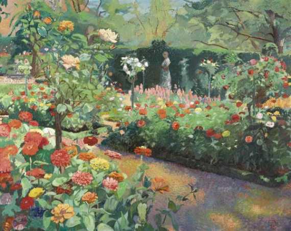 Appraisal: AMIET CUNO Solothurn - Oschwand Garden Oil on canvas Monogrammed