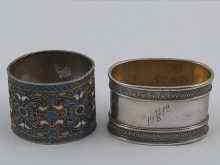 Appraisal: A Russian silver cloisonne enamel napkin ring maker CK pre-revolution