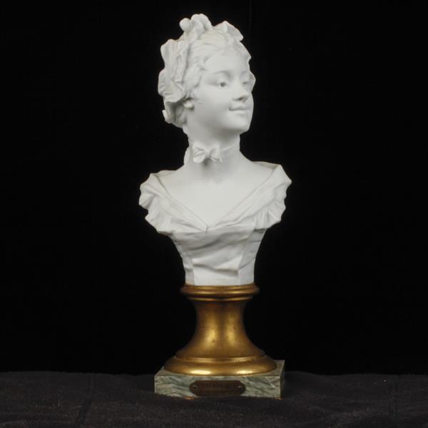 Appraisal: George van der Straeten Belgian - Marinette bisque bust of