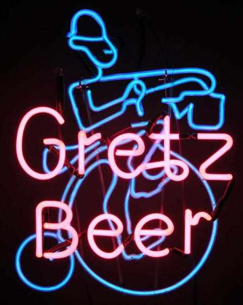 Appraisal: Gretz Bicycle Neon Sign Description s to s Pink and