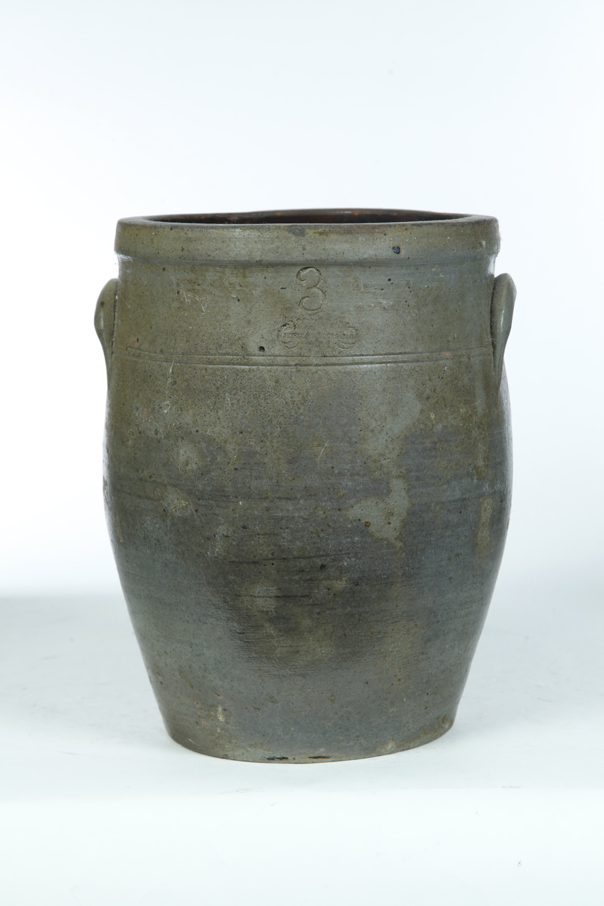 Appraisal: J ZIEGLER LUCAS COUNTY OHIO STONEWARE CROCK Second half- th