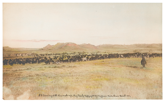 Appraisal: WESTERN PHOTOGRAPHS Huffman Laton A Evening at the Round-Up Hand-colored