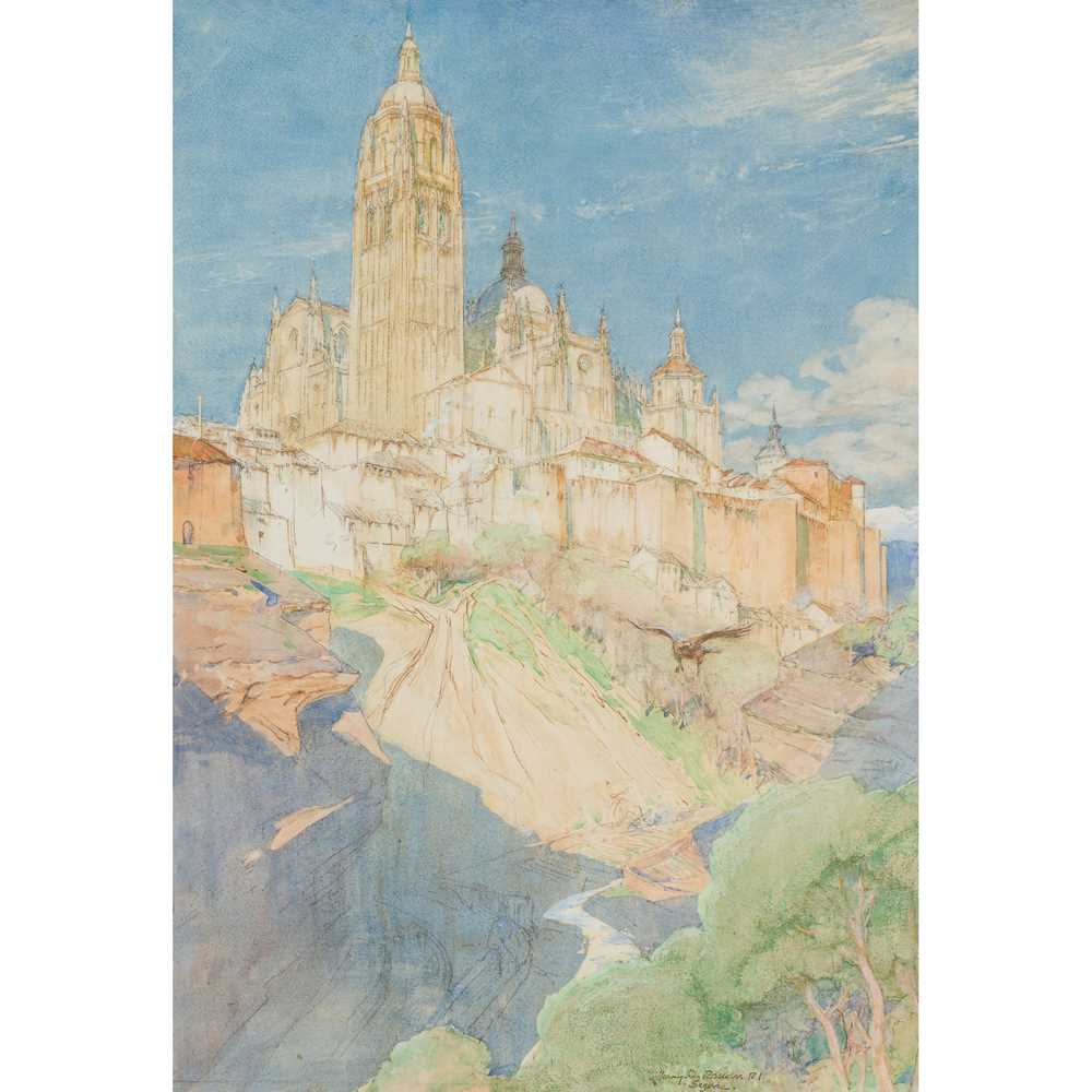 Appraisal: HENRY CHARLES BREWER R I BRITISH - SEGOVIA watercolour signed