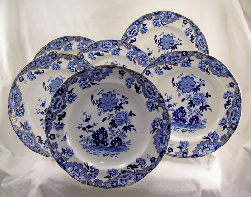 Appraisal: - Copeland Garrett Transferware Plates Six Oriental floral decorated plates