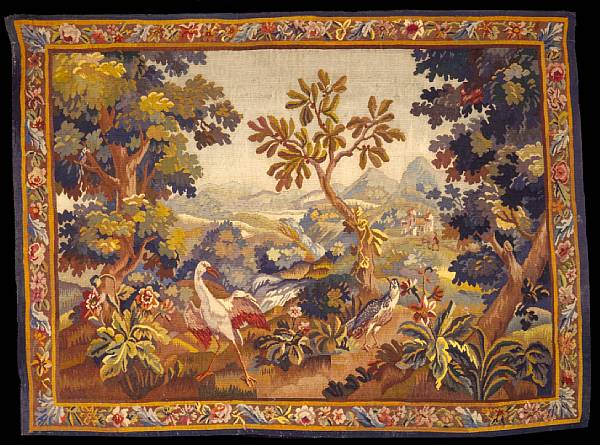 Appraisal: A Continental landscape tapestry French or Belgian early th century