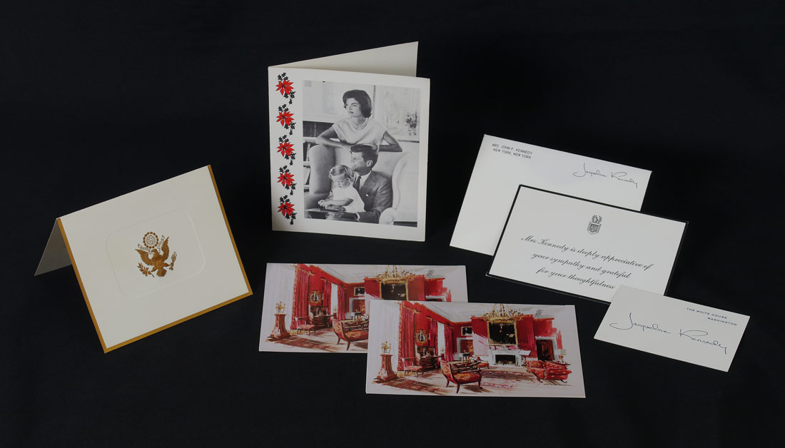 Appraisal: PIECE KENNEDY JFK FAMILY CARDS pieces total to include Presidential