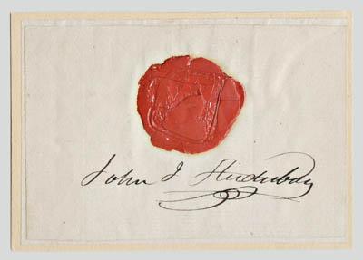 Appraisal: John J Audubon signature John James Audubon Haitian American -