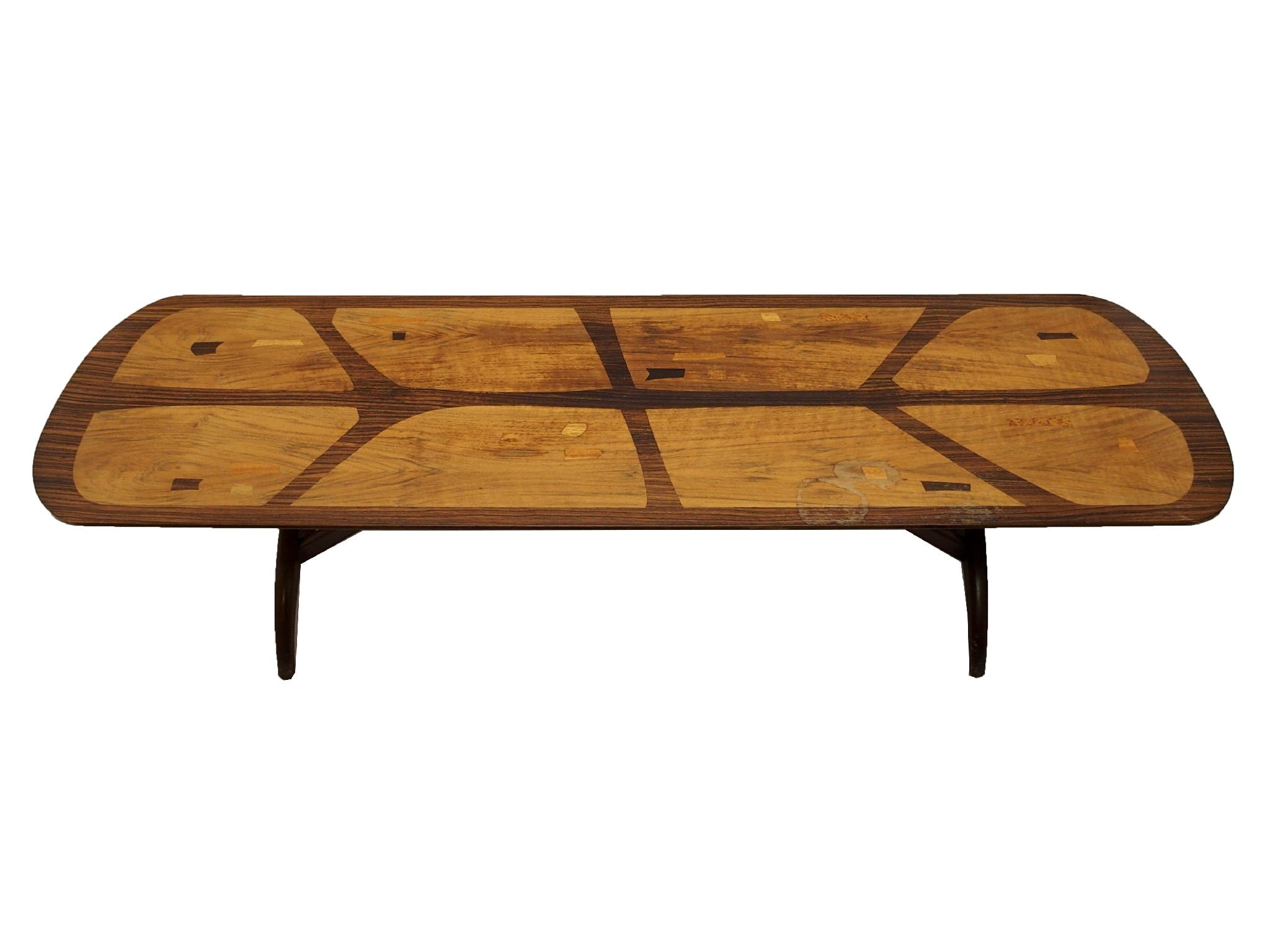 Appraisal: Everest - A Heals retro rosewood 'Long Tom' coffee table