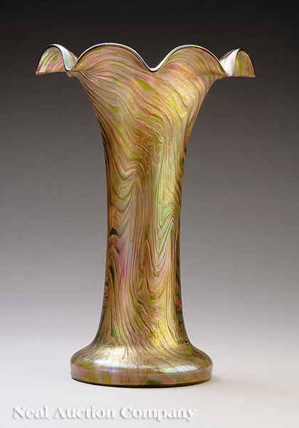 Appraisal: A Continental Art Glass Flare Vase early th c possibly